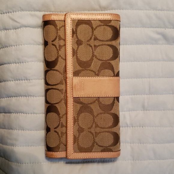Coach Handbags - Authentic Trifold Checkbook Coach Wallet